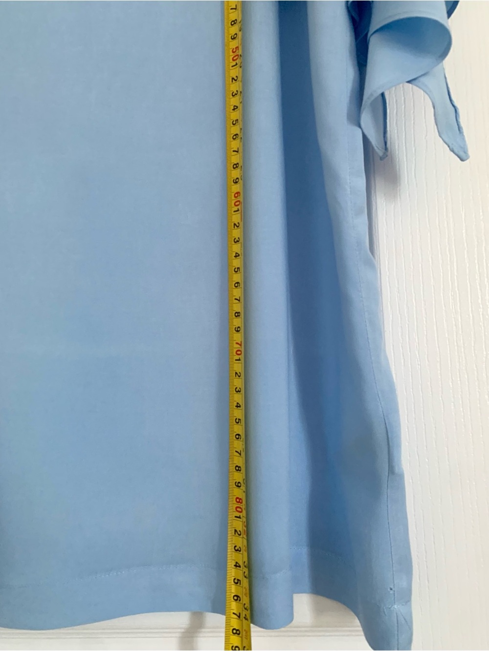 H&M Light Blue Cape Sleeve Shift Dress - Picture 6 of 8